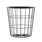 Homla, Scandi, stolik, czarny z czarnym blatem, 41-41-41 cm