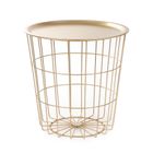 Homla, Scandi, stolik, złoty ze złotym blatem, 41-41-41 cm