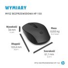 HP, Mysz 150 Wireless Mouse bezprzewodowa, czarna 2s9l1aa