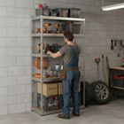 Humberg, regał magazynowy, metalowy, srebrny, 183-90-40 cm, HR-853