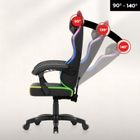 Huzaro, Force 2.7 RGB Black, fotel gamingowy, welurowy