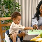 InGenuity, Baby Base, krzesełko do karmienia 2w1, night sky, 6m+