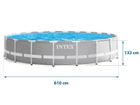 Intex, basen stelażowy z pompą filtrującą i akcesoriami, 132cmx610, zestaw 11w1