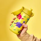 ION8, Dinozaury, bidon termiczny z ustnikiem, próżniowy, żółty, 320 ml