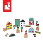Janod, Cross Road, Miasto, zestaw klocków i figurek, 36 elementów