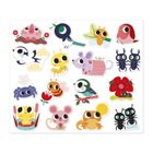 Janod, duże naklejki, zwierzęta w ogrodzie, 100 szt.