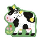 Janod, Farma, drewniane puzzle, 5 układanek