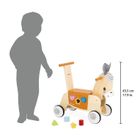 Janod, Farma, Osiołek, jeździk i pchacz 2w1 z sorterem kształtów