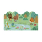 Janod, Las, książeczka do wyklejania, z naklejkami