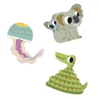 Janod, naklejki, zwierzęta egoztyczne, 100 szt.