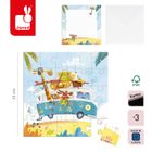 Janod, Road trip, Puzzle i kartka okolicznościowa 2w1