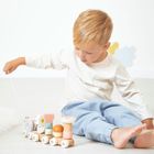 Janod, Sweet Cocoon, Ślimak, magnetyczny pociąg z klockami i grzechotką do ciągnięcia