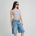 Jeansowe bermudy unisex z regulacją NOWEAR