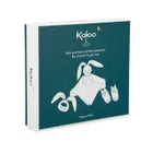 Kaloo, Lapinoo, Królik, zestaw prezentowy 3w1: komforter + gryzak + buciki, niebieski