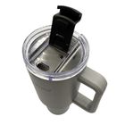 Kamille, stalowy kubek termiczny, termos, 1200 ml, z rączką i słomką