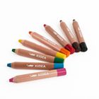 Kidea, Kredki Super Jumbo, 8 kolorów, zestaw z temperówką