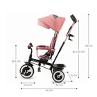 Kinderkraft, Aston, rowerek trójkołowy, Rose Pink