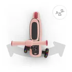 Kinderkraft, Halley 2, hulajnoga 3-kołowa, balansowa 2w1, LED, Rose Pink