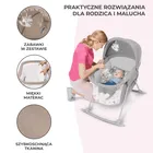 Kinderkraft, Lovi, leżaczek-kołyska 3w1, beżowa