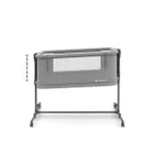 Kinderkraft, Nestee Grow 2, łóżeczko dostawne, dark grey