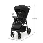 Kinderkraft, Trig 3, wózek spacerowy z tacką, Onyx Black