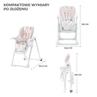 Kinderkraft, Yummy, krzesełko do karmienia, różowe