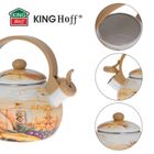 Kinghoff, czajnik emaliowany z gwizdkiem, 2l, KH-3700