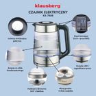 Klausberg, czajnik elektryczny, szklany, 1,7l, LED, RGB, KB-7888