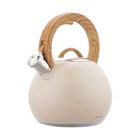 Klausberg, czajnik stalowy z gwizdkiem, beżowy mat, 3l, kb-7956
