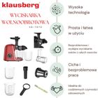 Klausberg, sokowirówka, wyciskarka wolnoobrotowa, czerwona, KB-7870