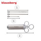 Klausberg, stalowa nastrzykiwarka do peklowania mięsa, 60 ml, KB-7842