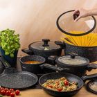 Klausberg, zestaw garnków marmurkowych, 12 elementów, kb-7966