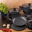 Klausberg, zestaw garnków marmurkowych, 12 elementów, kb-7968