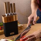 Klausberg, zestaw noży w bloku akacjowym, kb-7981