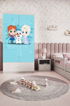 Kocot Kids, Babydreams, szafa, biała, zimowe księżniczki, 181.2-52-90 cm