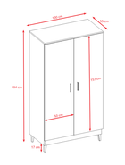 Kocot Kids, Kubi, szafa, szary, 184-55-100 cm