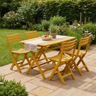 Koopman, Komodo, krzesła cateringowe, składane, plastikowe, beżowe, 4 szt.