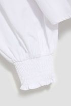 Koszula damska z długim rękawem, biała, Moodo