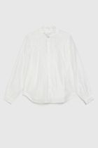 Koszula damska z długim rękawem, biała, Moodo