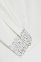 Koszula damska z długim rękawem, biała, Moodo