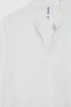 Koszula damska z długim rękawem, ecru, Moodo