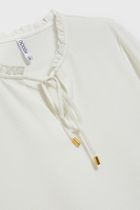 Koszula damska z długim rękawem, ecru, Moodo