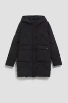 Kurtka damska z kapturem, 2w1, czarna, Moodo