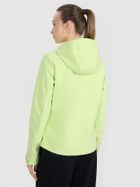 Kurtka softshell damska z kapturem, żółta, 4F