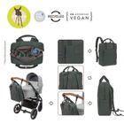 Lassig, Green Label, plecak dla mam z akcesoriami Vividal, kwadratowy, dark olive