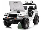 Lean Cars, Jeep Rubicon, pojazd na akumulator 4-4, DK-JWR556 4-200W 24V, biały