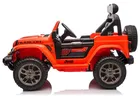 Lean Cars, Jeep Rubicon, pojazd na akumulator 4-4, DK-JWR556 4-200W 24V, pomarańczowy
