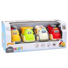 Lean Toys, interaktywne autka miejskie, 4 szt.