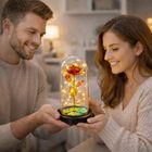 Lean Toys, wieczna róża w kopule, z oświetleniem LED