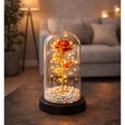 Lean Toys, wieczna róża w kopule, z oświetleniem LED